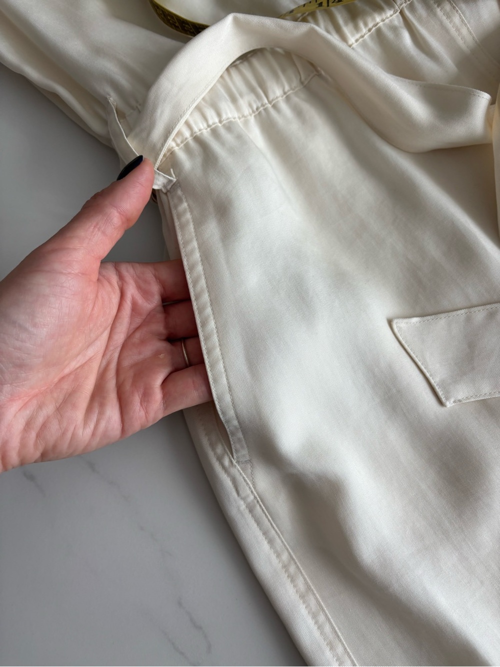 Banana Republic Off-White Utility dress 100% Tencel sz Small - Picture 12 of 14
